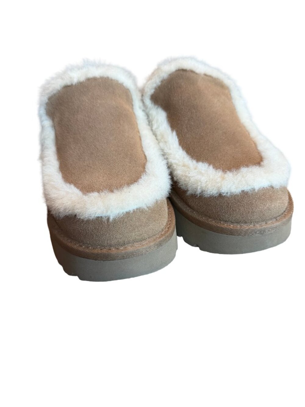 UGG Esmee Suede Block-Heel Slingback Clogs Shoes Camel Tan Suede Size 8 Women's - Picture 5 of 15